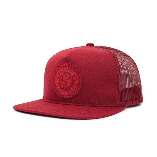 Brixton Rival Mesh Snapback Cap Burgundy