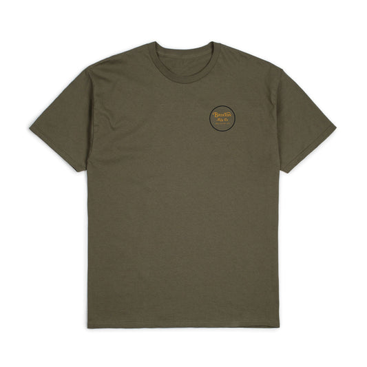 Brixton Wheeler II T-Shirt Olive Black