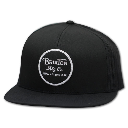 Brixton Wheeler Mesh Snapback Cap Black