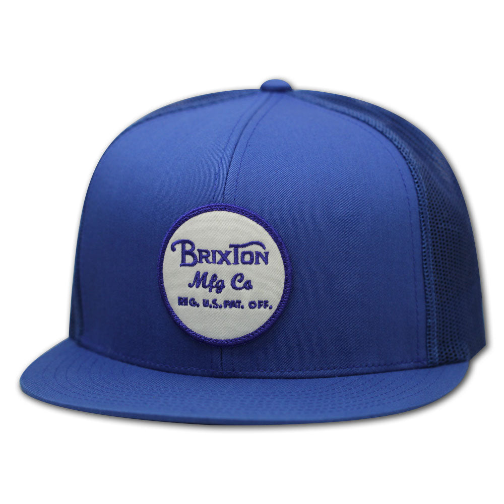 Brixton Wheeler Mesh Snapback Cap Royal Blue