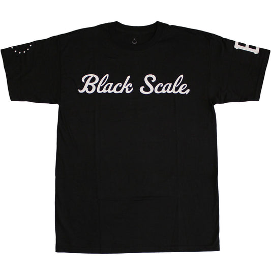 Black Scale Script Logo T-shirt Black