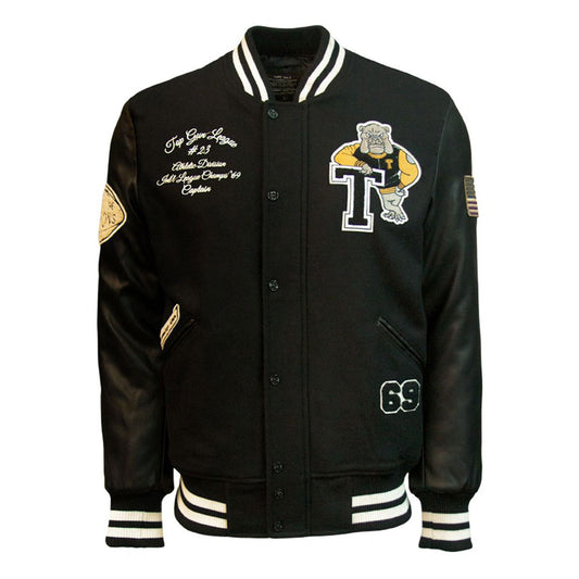 Top Gun Bulldog Wool-PU Jacket Black