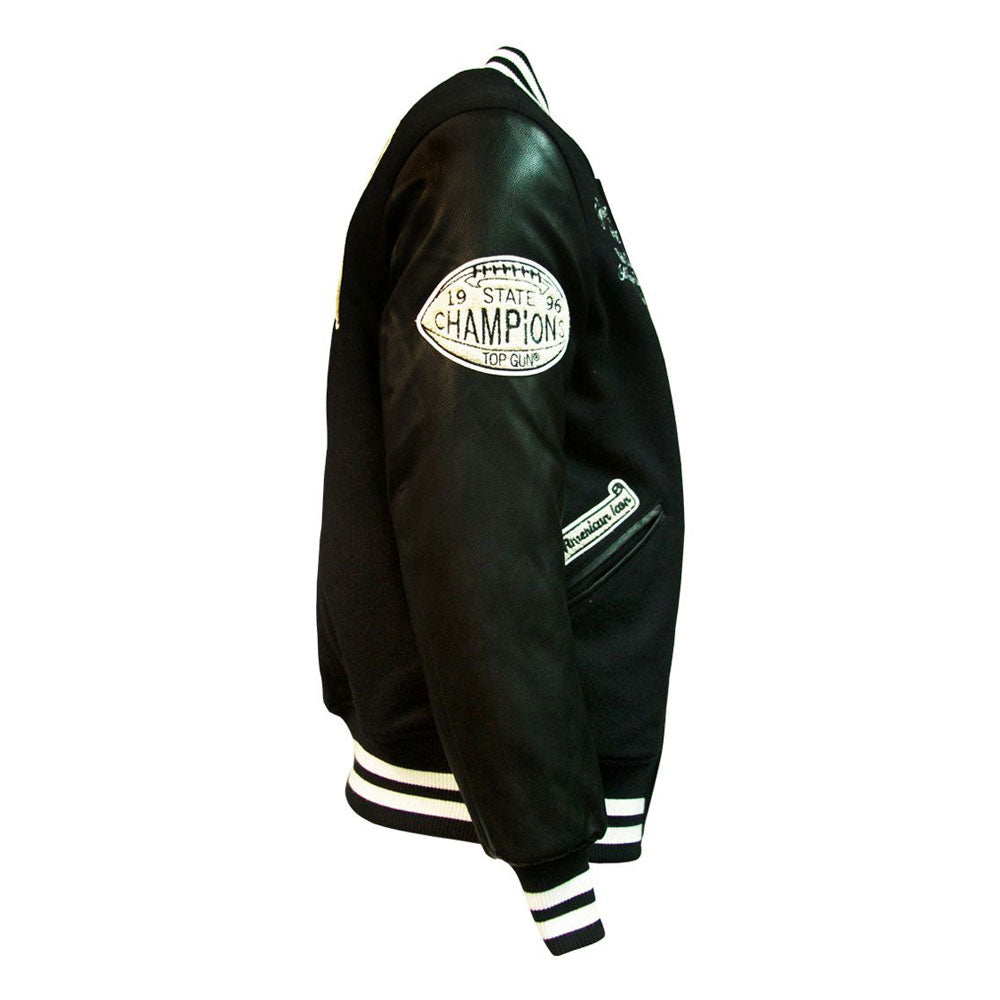 Top Gun Bulldog Wool-PU Jacket Black