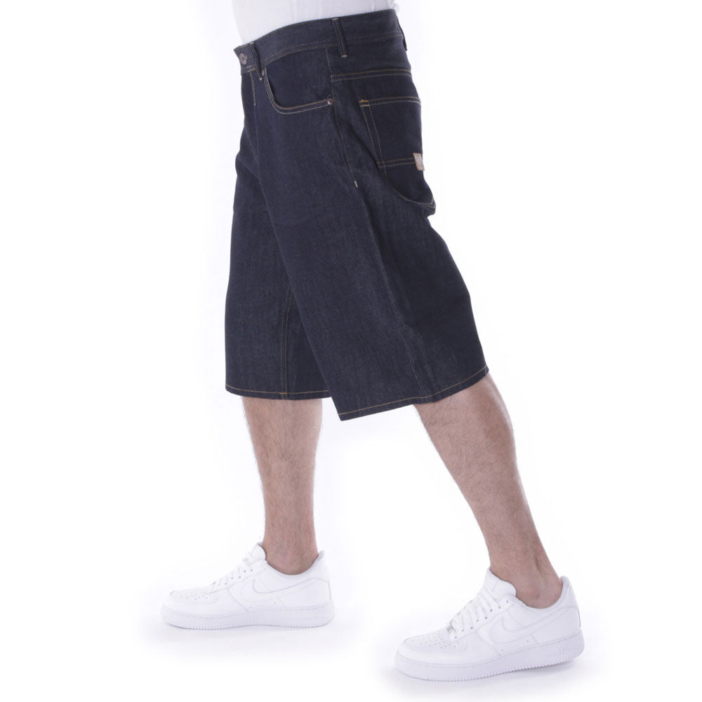 Pelle Pelle Buster Baggy Denim Shorts Raw Indigo