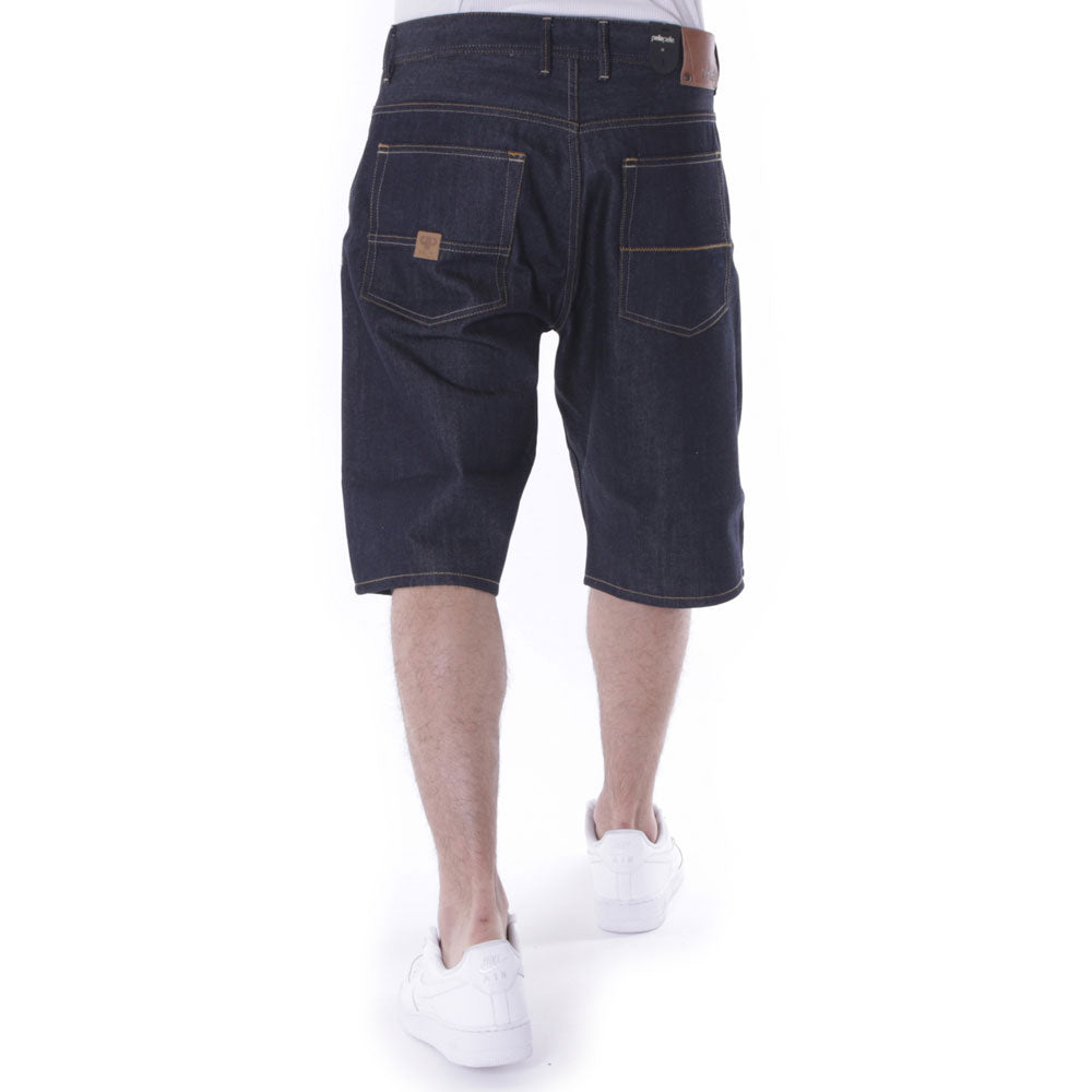 Pelle Pelle Buster Baggy Denim Shorts Raw Indigo