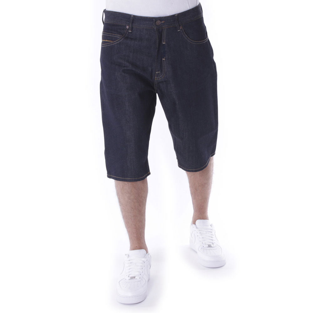 Pelle Pelle Buster Baggy Denim Shorts Raw Indigo