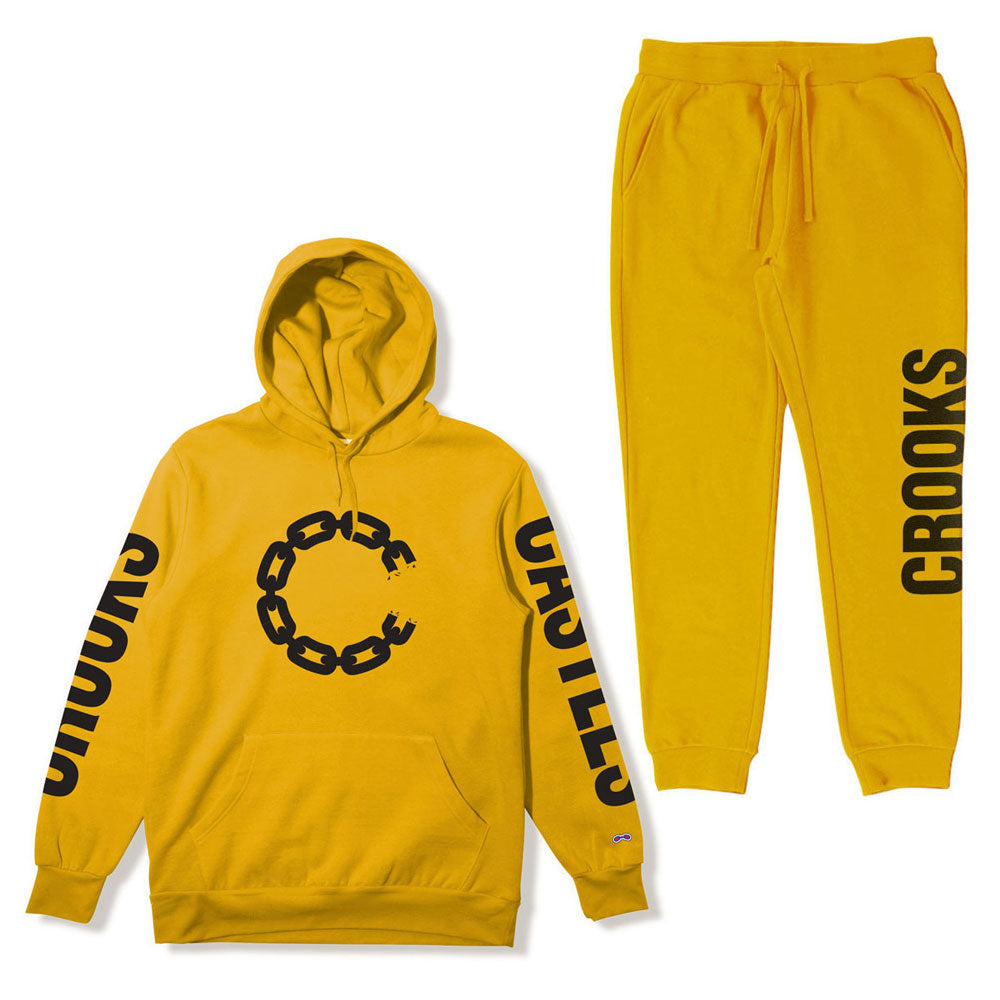 Crooks & Castles Castle Chain Tracksuit Mustard