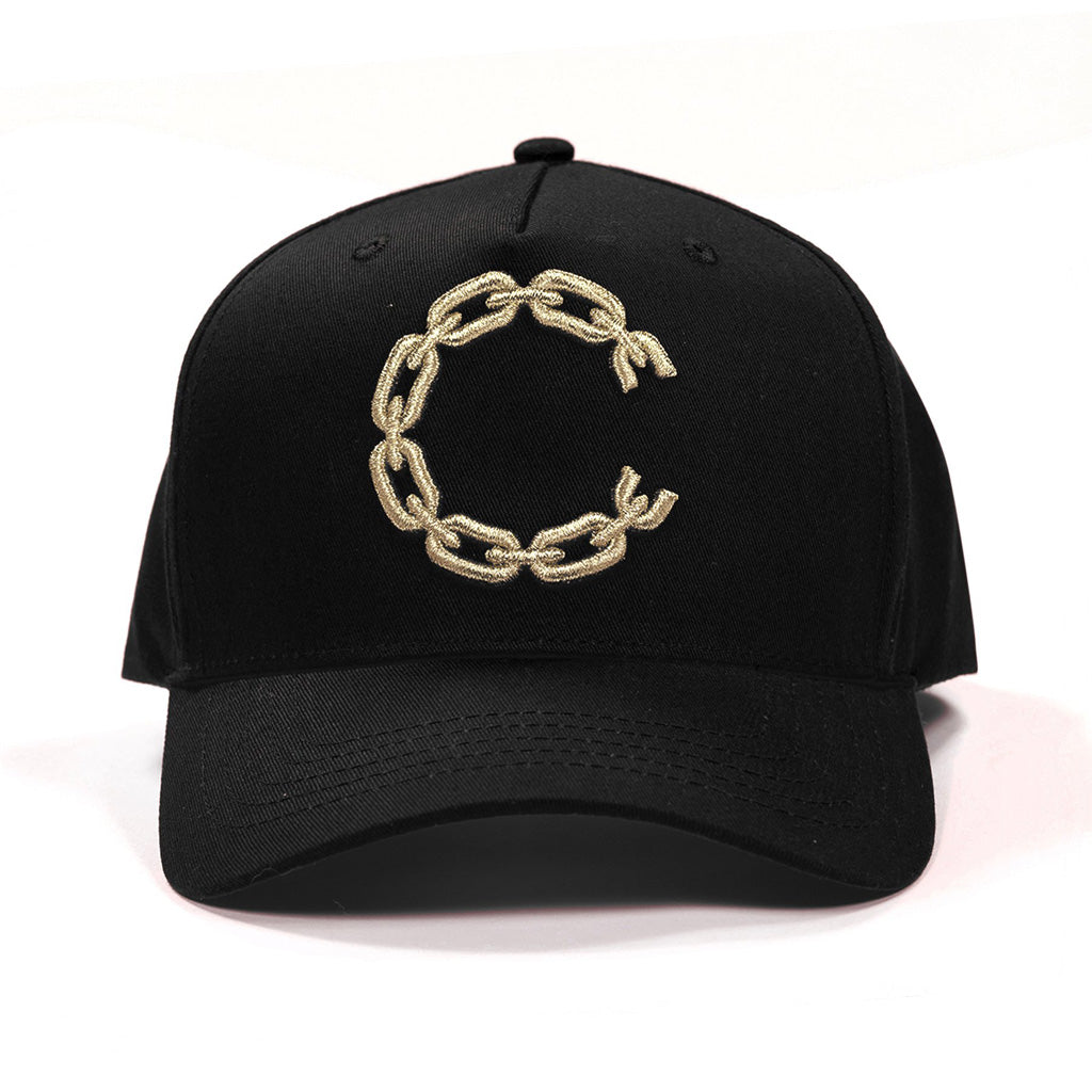 Crooks & Castles C Chain Snapback Cap Black Gold