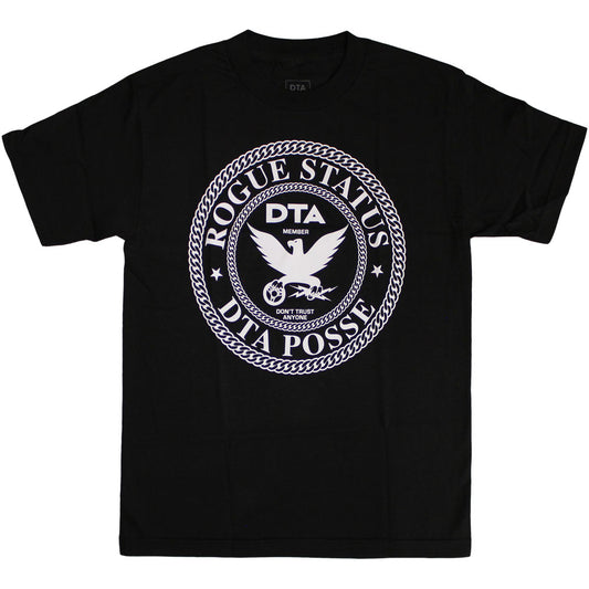 DTA RS Chain Crest T-shirt Black White