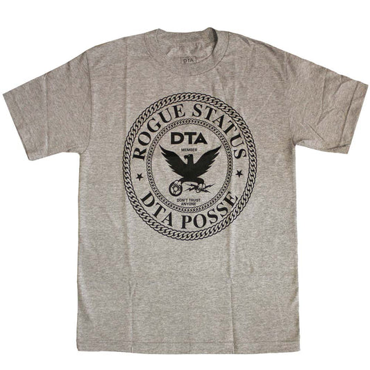 DTA RS Chain Crest T-shirt Athletic Heather Black