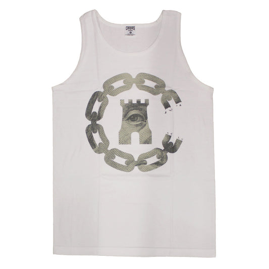 Crooks & Castles Currency Chain C Tank Top White