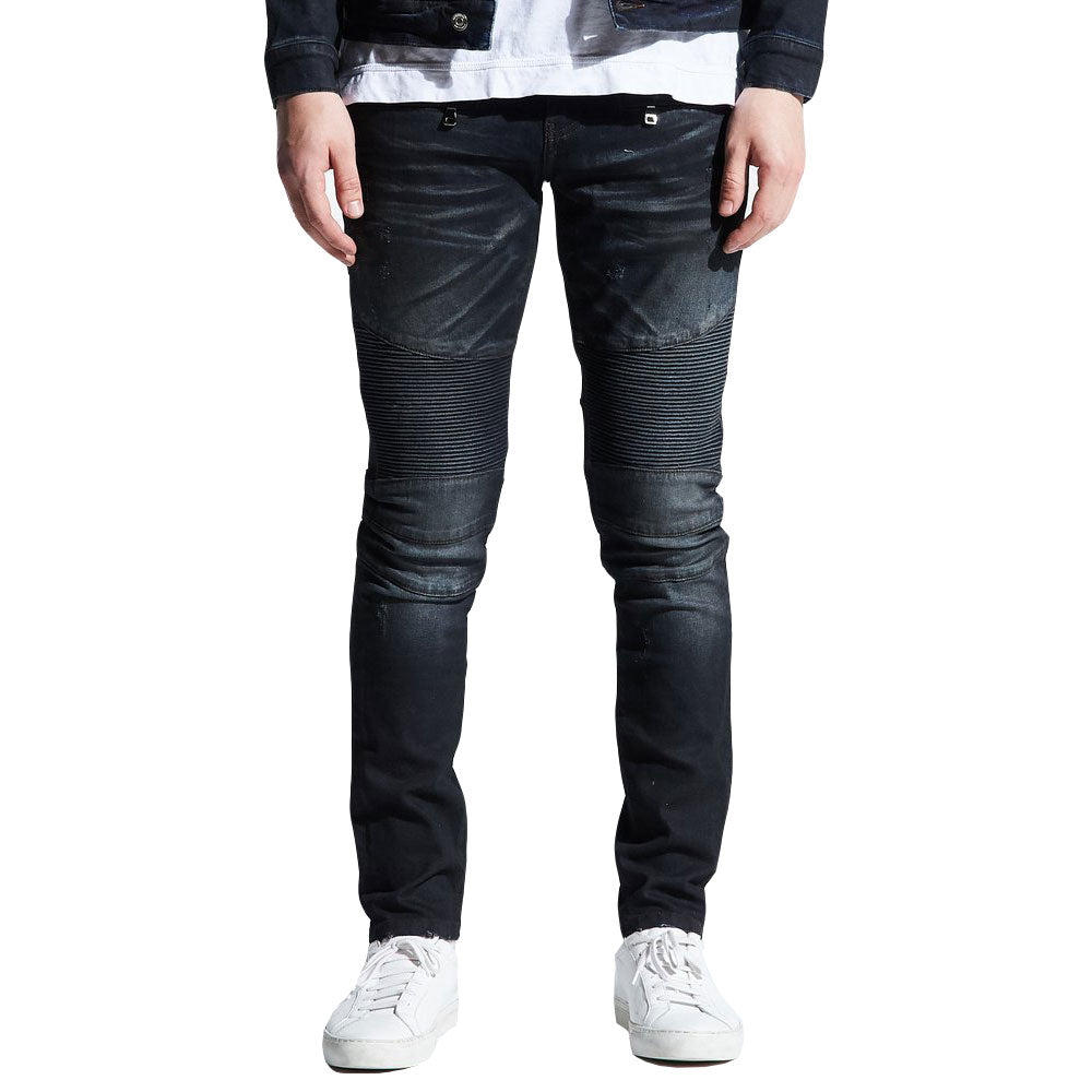 Embellish Clemente Biker Denim Jeans Blue