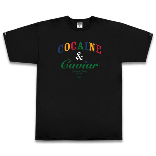 Crooks & Castles Cocaine and Caviar T-shirt Black Multi