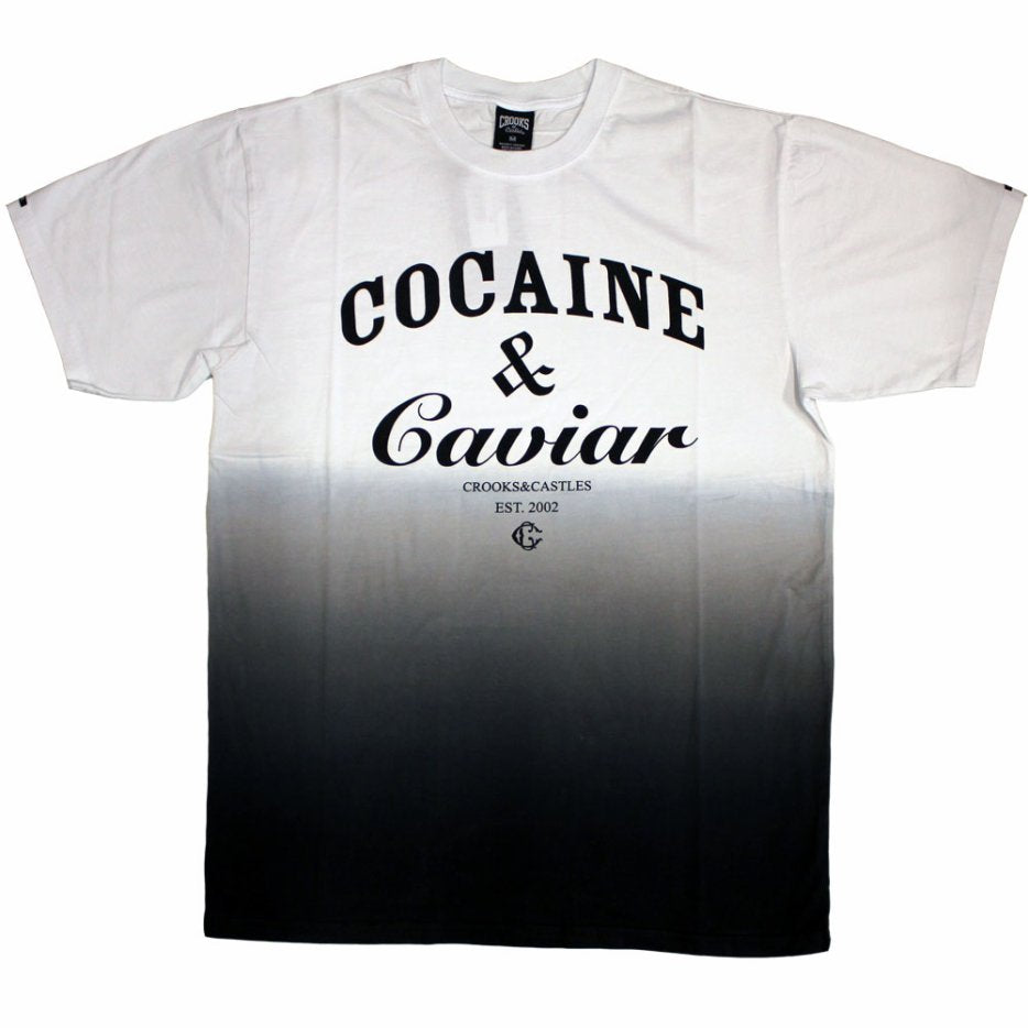 Crooks & Castles Cocaine & Caviar T-shirt White Fade
