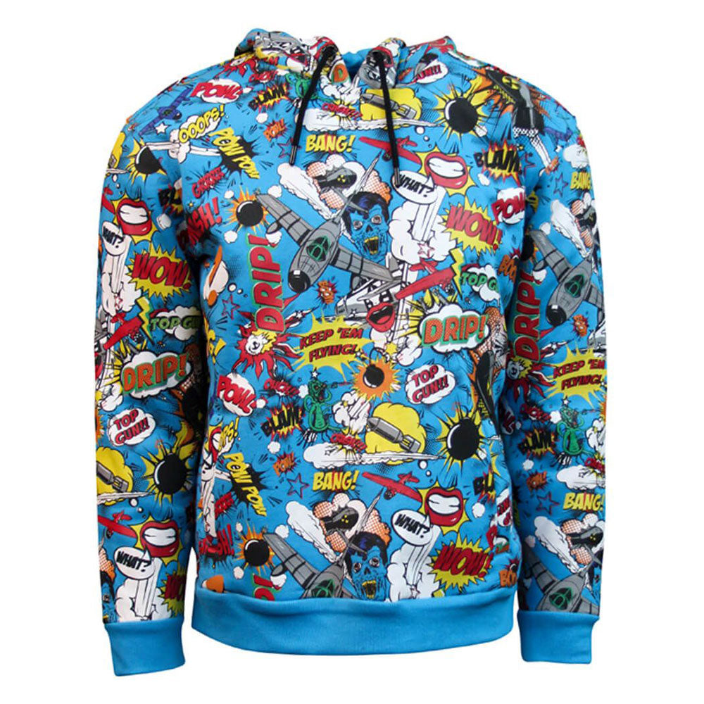 Top Gun Comics Pullover Hoodie Blue