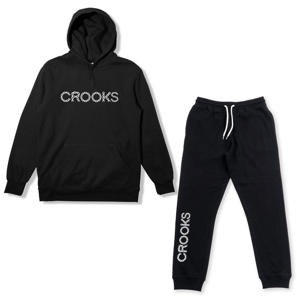 Crooks & Castles Back To Back Crooks Tracksuit Black