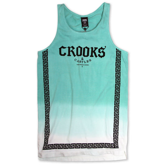 Crooks & Castles Greco Fade Tank Top Blue White