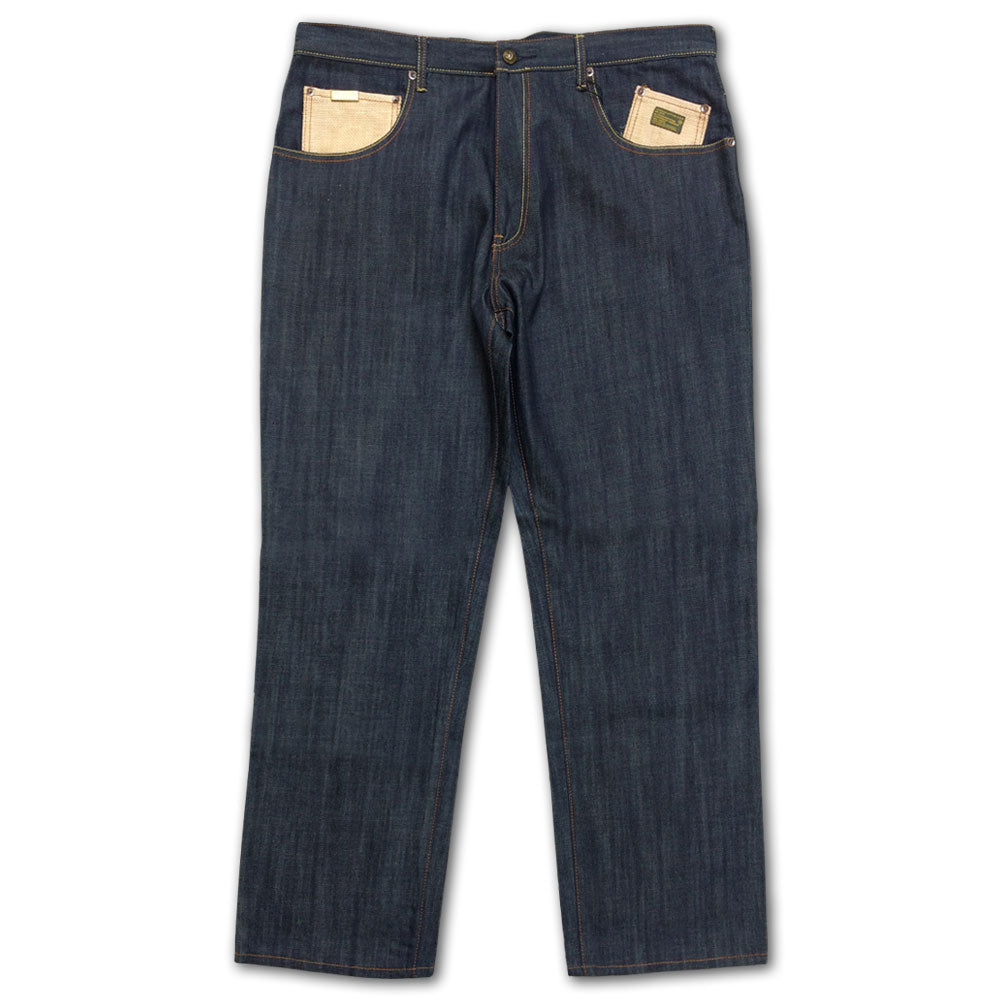 Crown Collective Woven pocket Straight Fit Jeans Raw Indigo