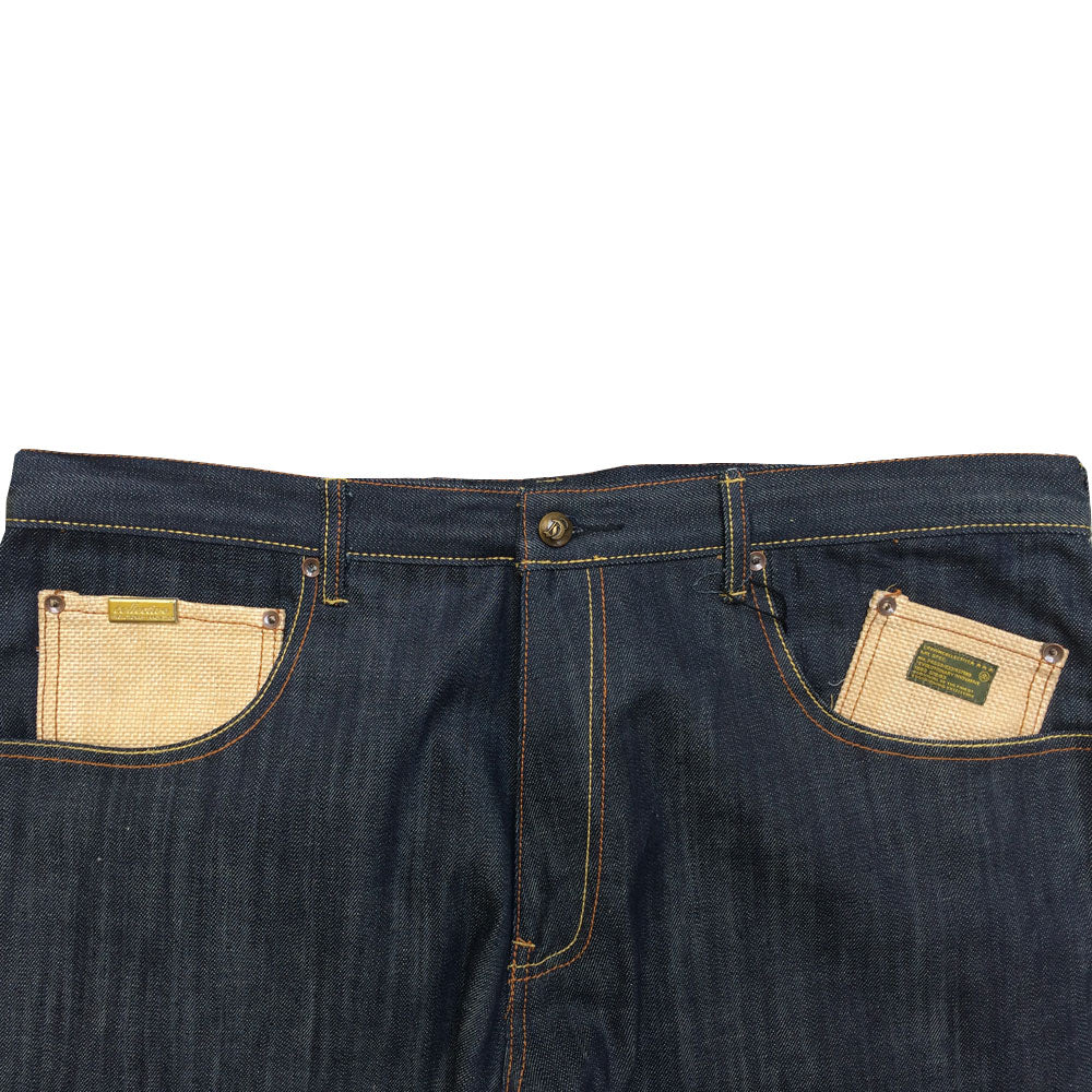 Crown Collective Woven pocket Straight Fit Jeans Raw Indigo