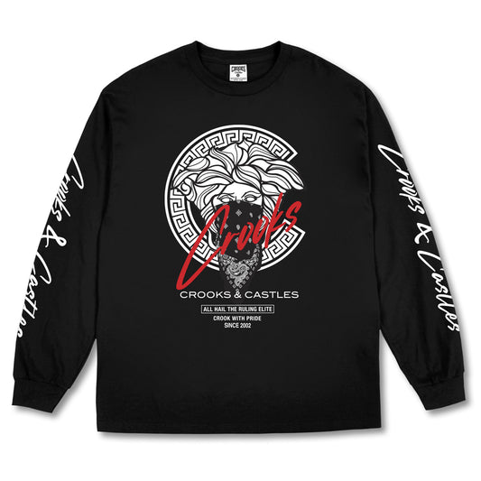 Crooks & Castles C Script Long Sleeve T-shirt Black