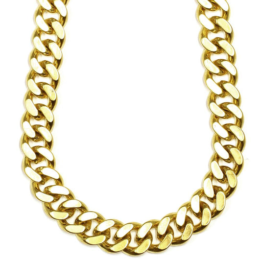 18K Gold Plated XL Miami Cuban Chain 18mm x 38 inches 500g FILLED