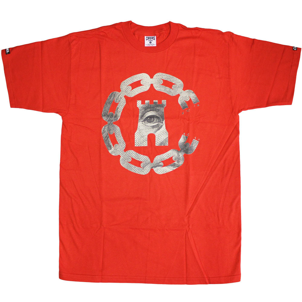 Crooks & Castles Currency Chain C T-Shirt True Red