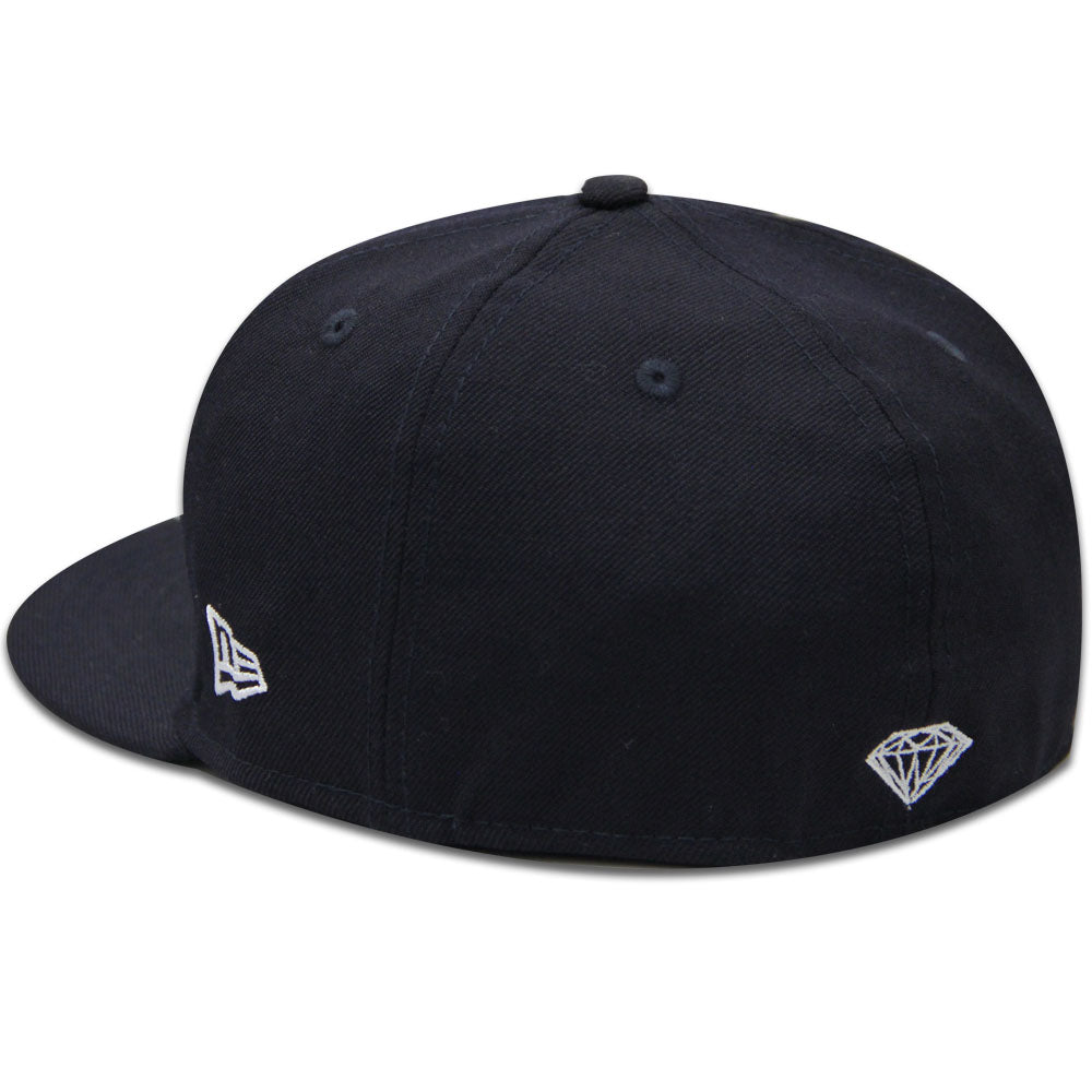 Diamond Supply Co OG Script New Era Fitted Baseball Cap Navy