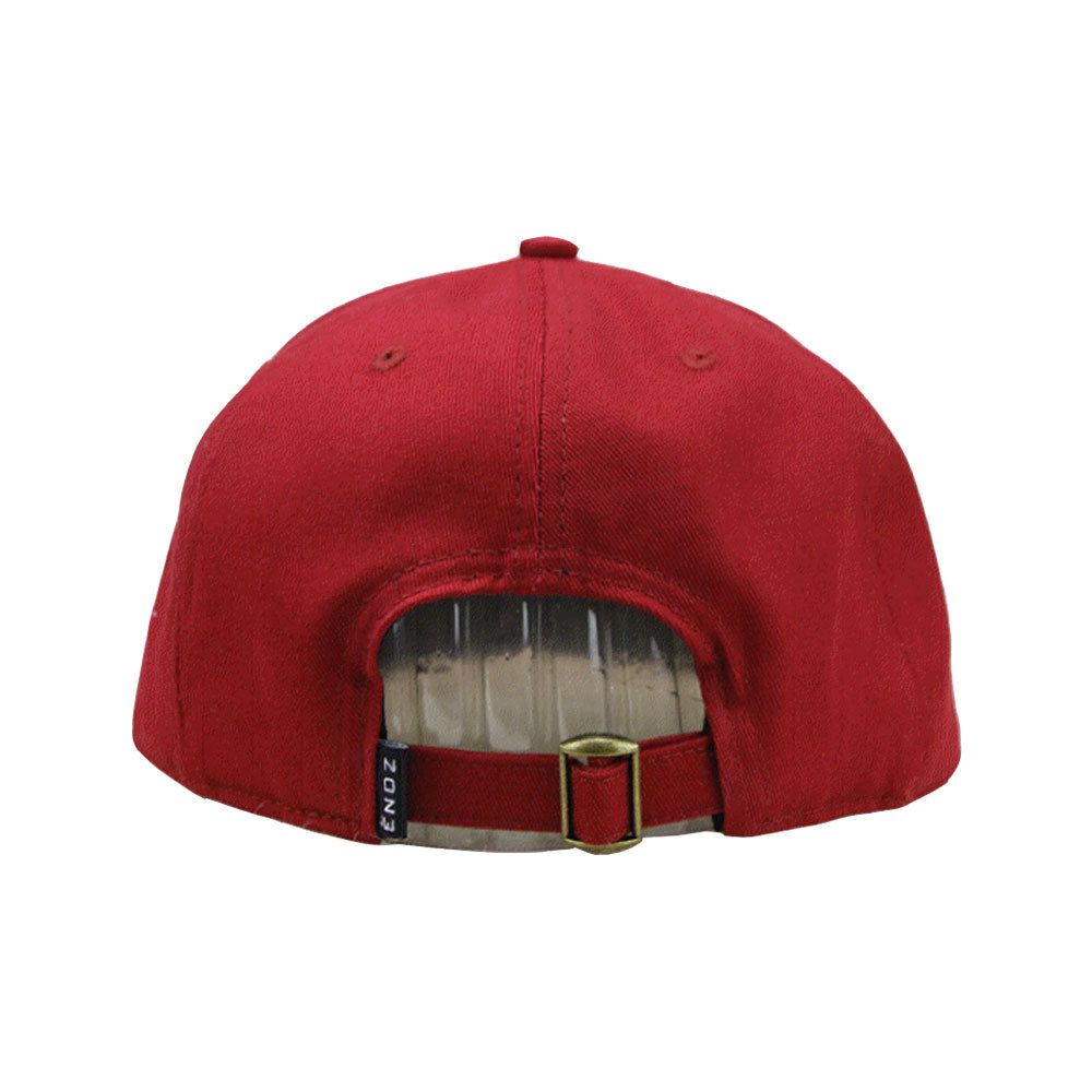 LDN Strapback Baseball Cap Dark Red