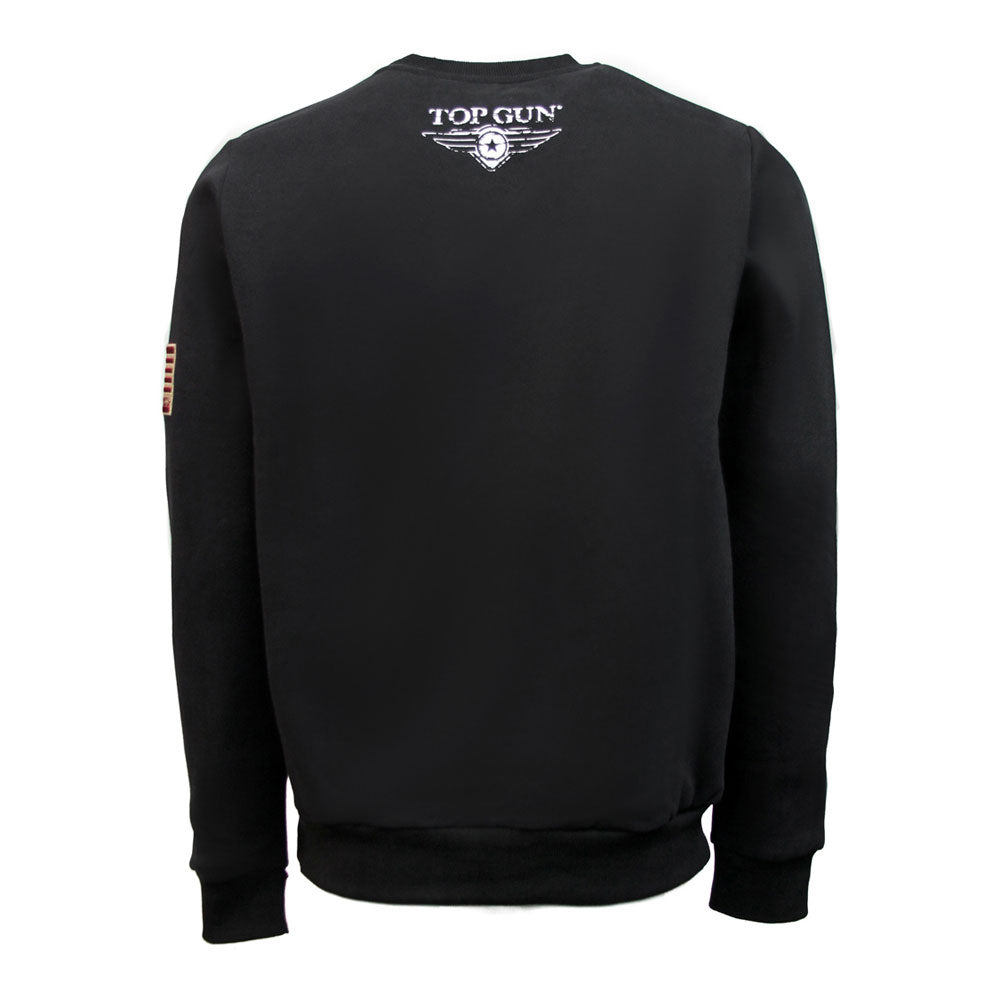 Top Gun Defend and Serve Crewneck Sweatshirt Black