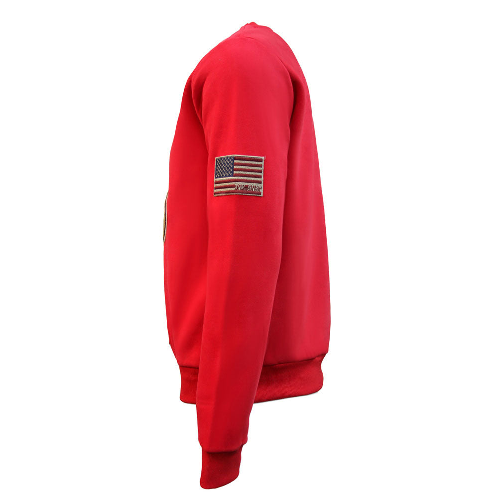 Top Gun Defend and Serve Crewneck Sweatshirt Red