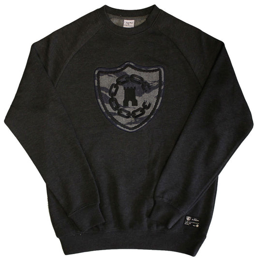 Crooks & Castles Tiger Camo Denim Sweatshirt Black