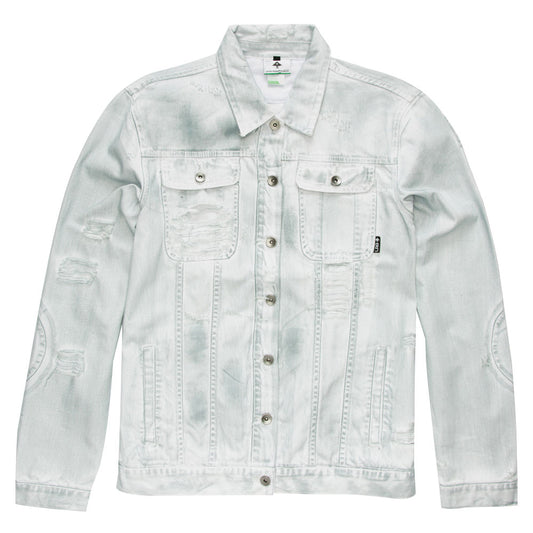 Lrg Destroyed Denim Jacket White