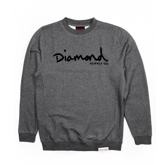 Diamond Supply Co OG Script Core Sweatshirt Gunmetal