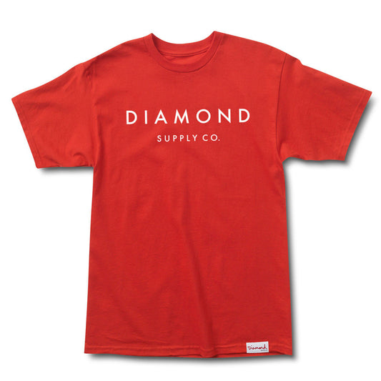 Diamond Supply Co Stone Cut Premium T-shirt Red