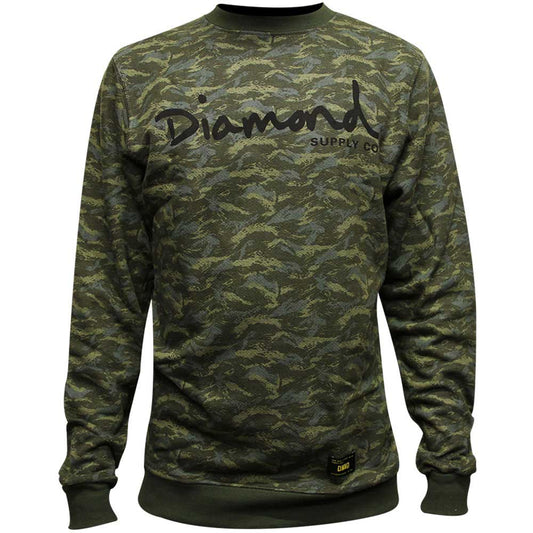 Diamond Supply Co Tonal Camo Sweatshirt Green