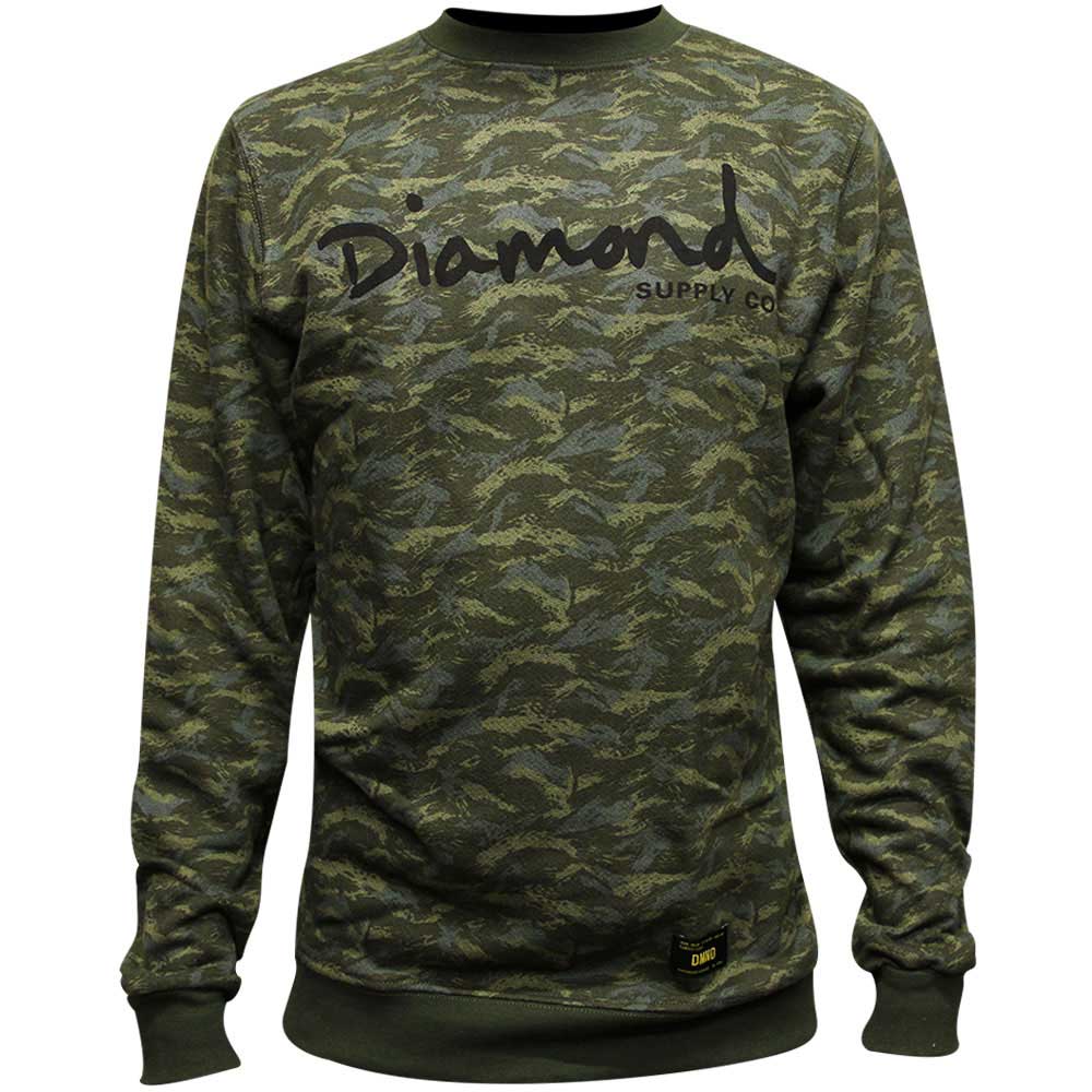 Diamond Supply Co Tonal Camo Sweatshirt Green