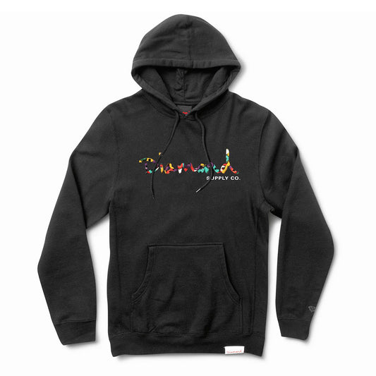 Diamond Supply Co OG Script Fasten Hoodie Black