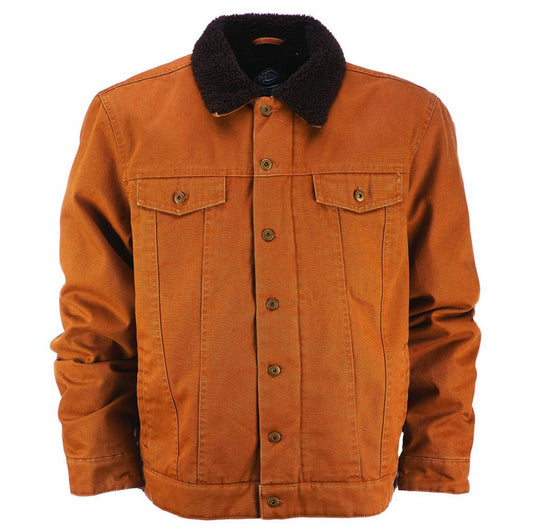 Dickies Glenside Fleece Lined Jacket Brown Duck