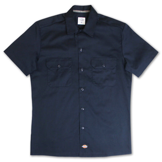 Dickies Slim Fit Short Sleeve Work Shirt Dark Navy