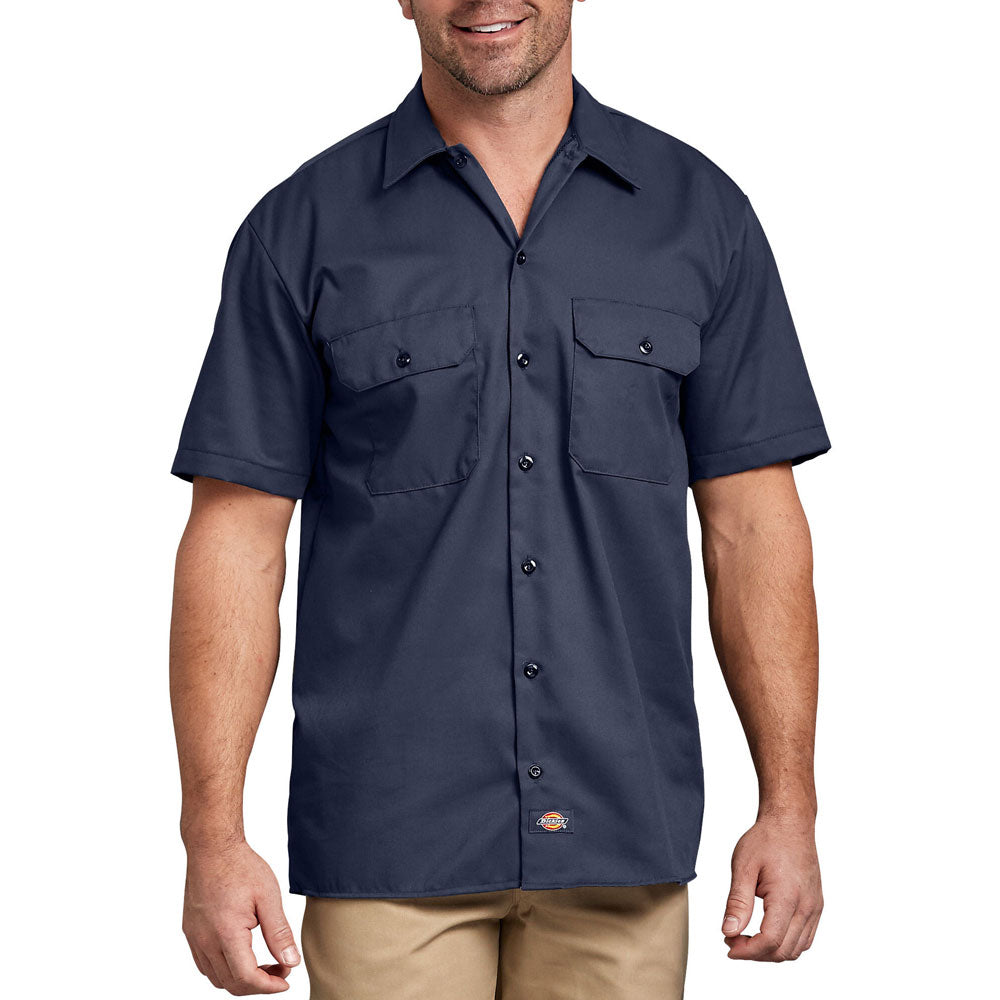 Dickies 1574 Short Sleeve Work Shirt Navy Blue