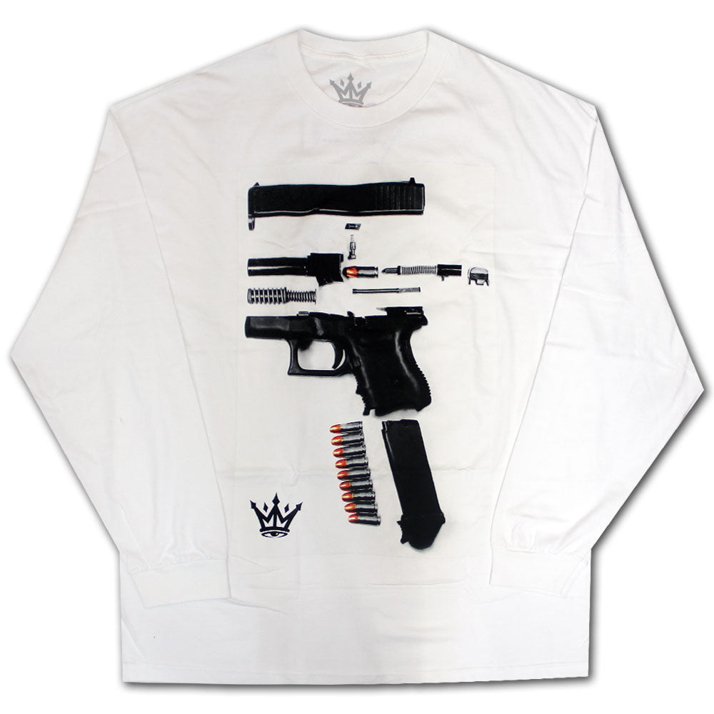 Mafioso Dismantled Long Sleeve T-Shirt White