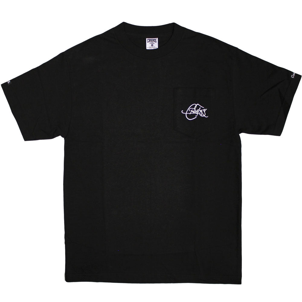 Crooks & Castles D Script Pocket T-Shirt Black