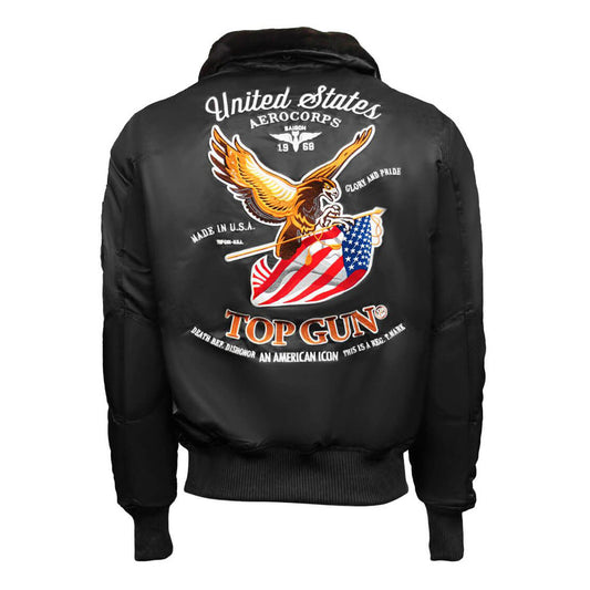 Top Gun Eagle CW45 Bomber Jacket Black