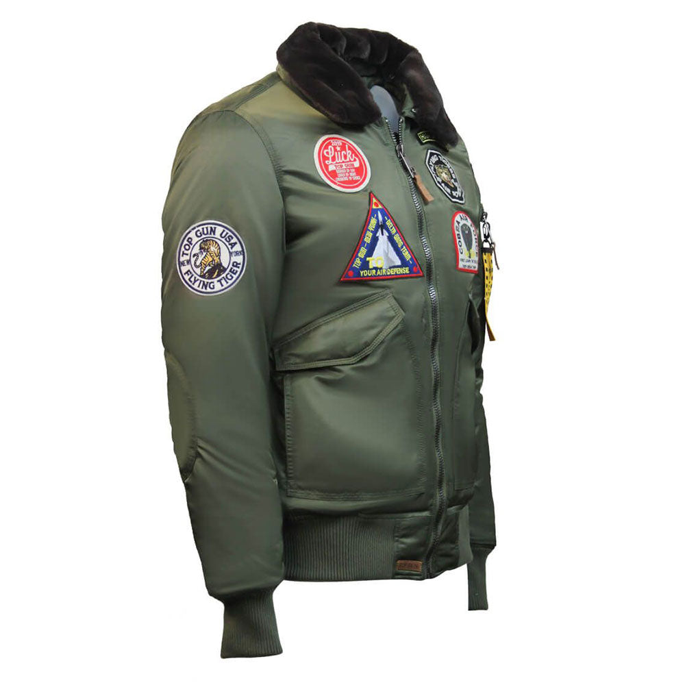 Top Gun Eagle CW45 Bomber Jacket Olive