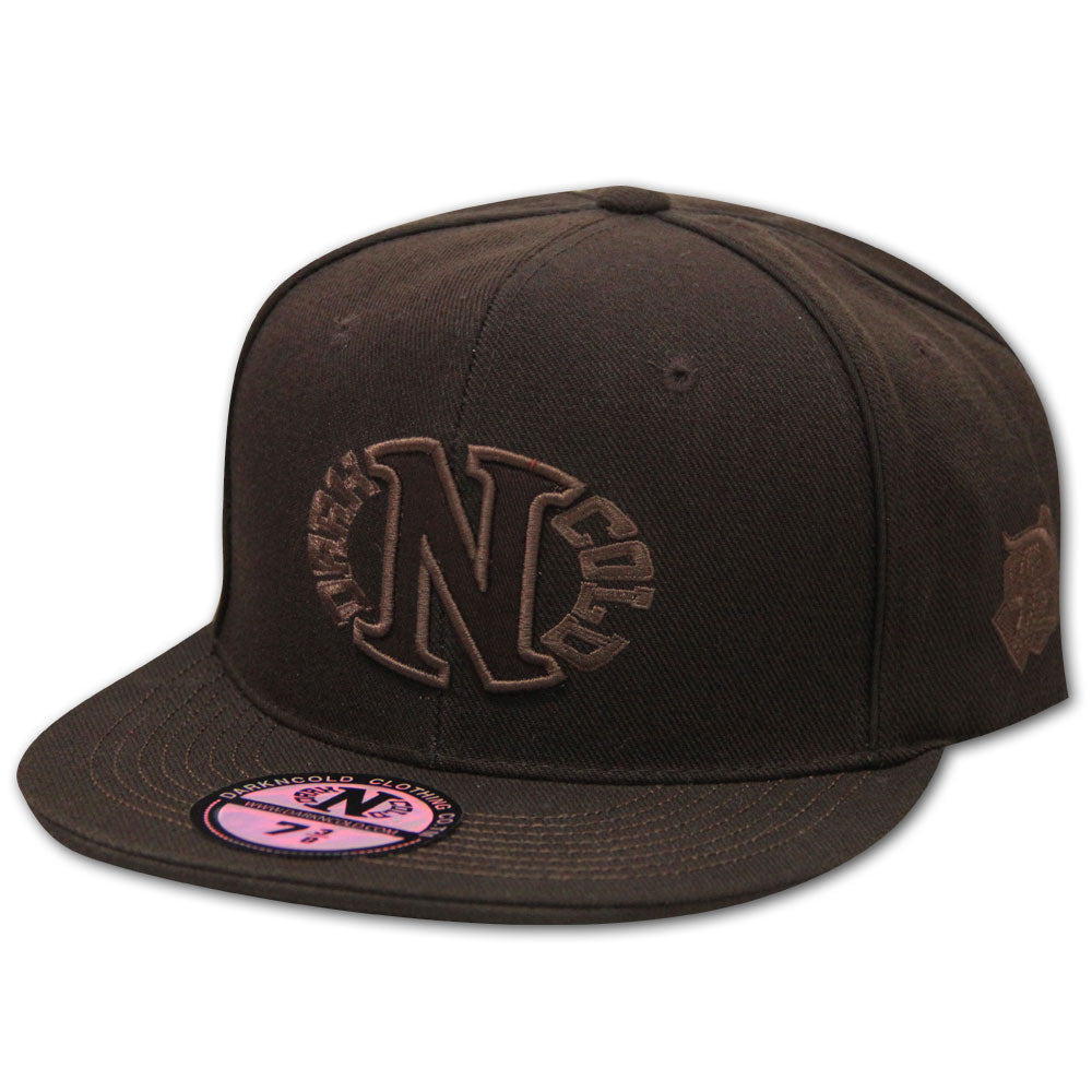 Darkncold Egg Logo Fitted Baseball Cap Brown