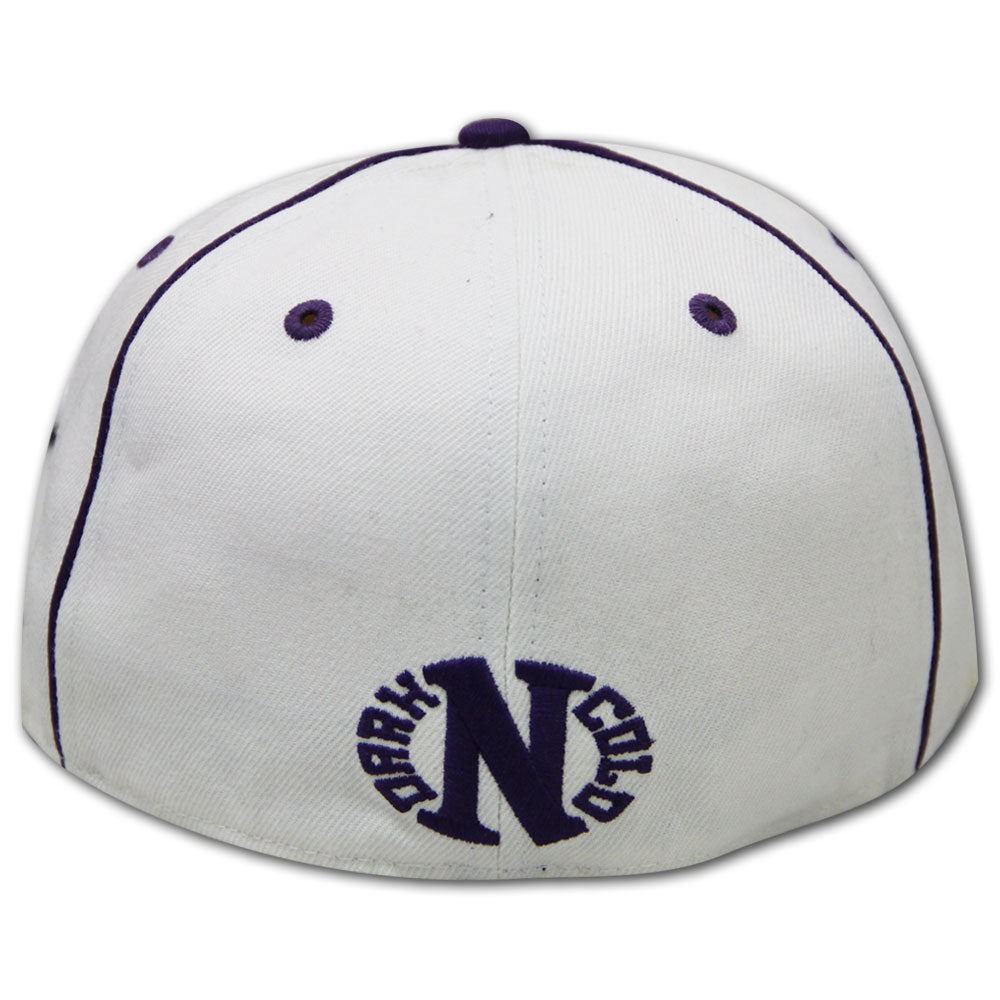 Darkncold X New Era 59FIFTY Egg Logo fitted Cap White Purple