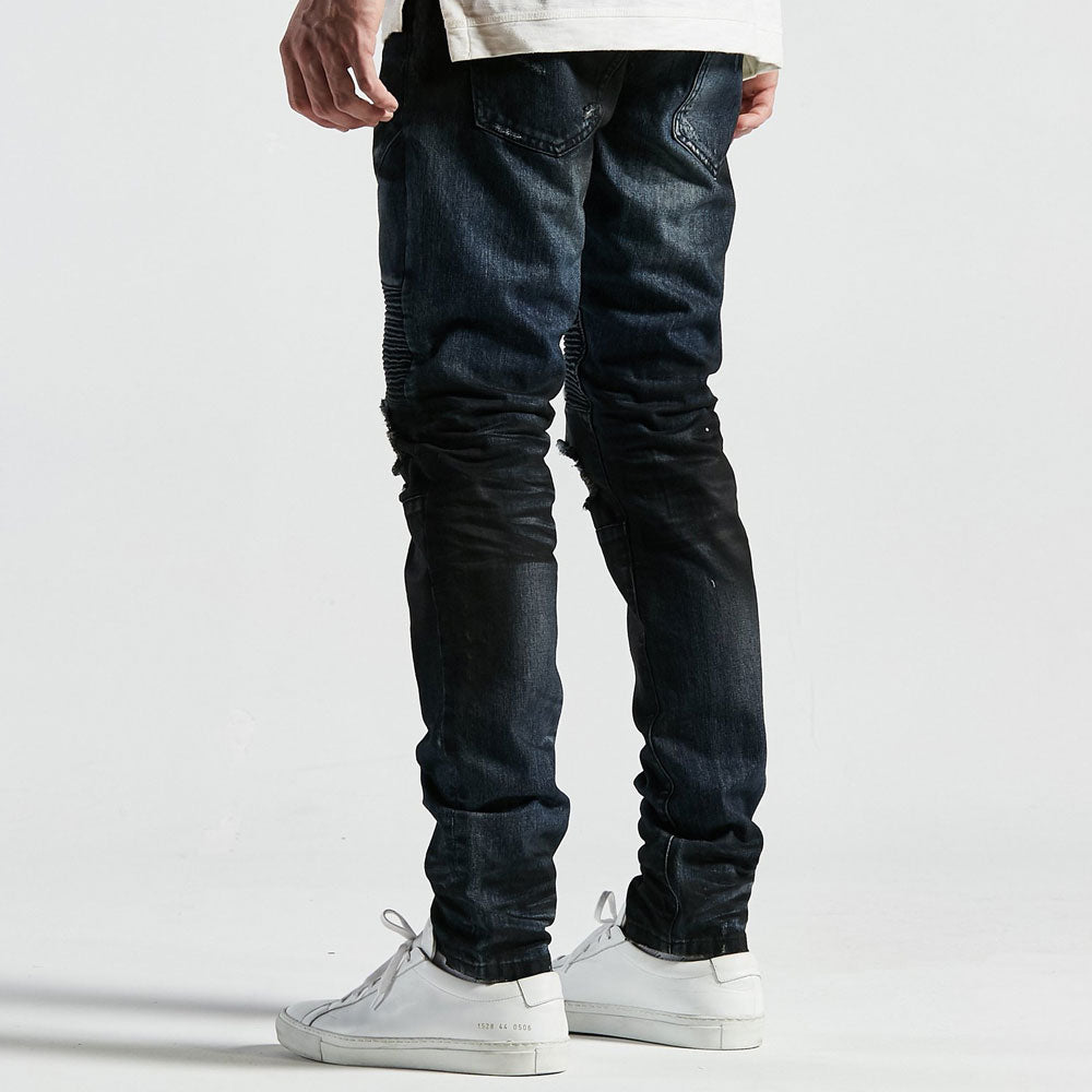 Embellish Bad Biker Denim Jeans Deep Indigo