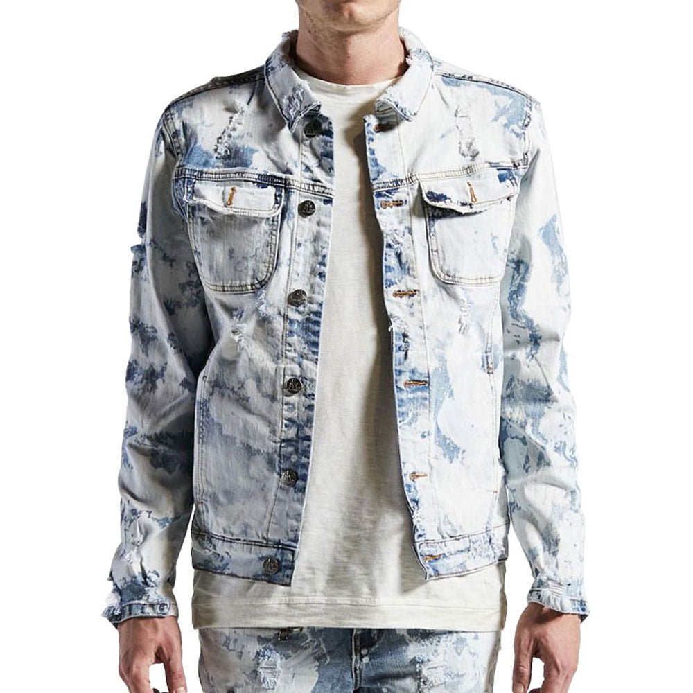 Embellish Phantom Denim Jacket in Bleach Acid