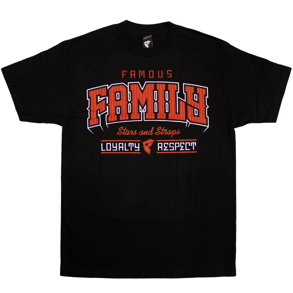 Famous Stars and Straps Fam Respect T-Shirt Black Red