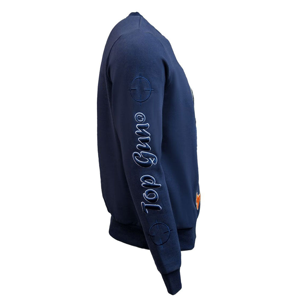 Top Gun Dog Fighter Crewneck Sweatshirt Navy Blue